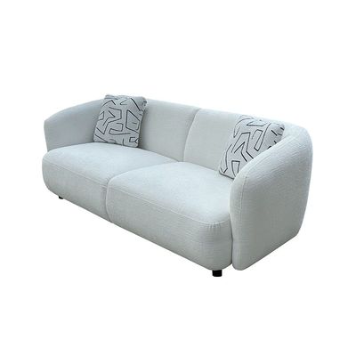 Gishelle 3 Seater Fabric Sofa - Snow White